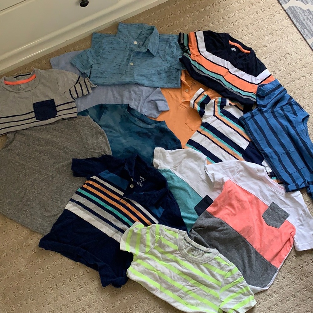 Boys Lot of 13 cotton T-shirts in size 5